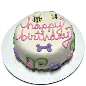 Garden Party Dog Birthday Cake