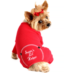 Christmas Dog Pajama Santa's Lil' Helper