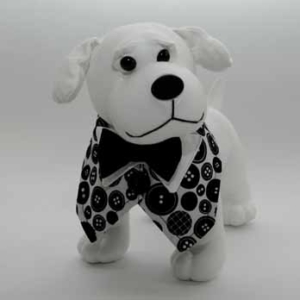 Buttons Dog Vest with Bowtie
