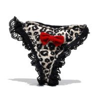 Leopard Lace Thong Plush Dog Toy