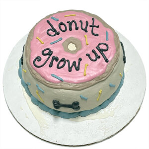 Donut Dog Cake Personalized with Pets Name