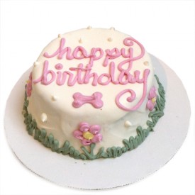 Garden Party Dog Birthday Cake