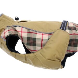 Beige Plaid Alpine All Weather Dog Coat