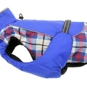 Royal Blue Plaid Alpine All Weather Dog Coat