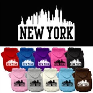 New York Skyline Dog Hoodie
