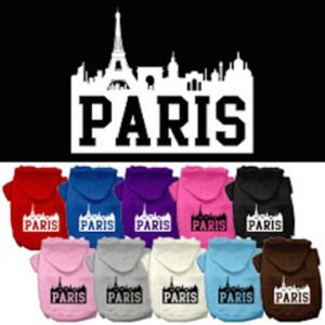 Paris Skyline Dog Hoodie
