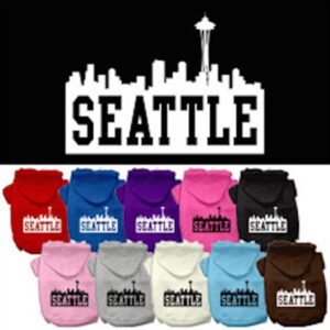 Seattle Skyline Dog Hoodie