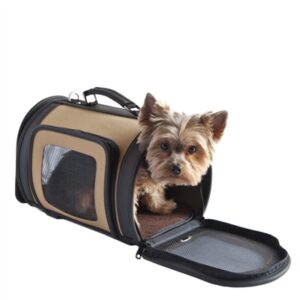 Kelle Dog Carrier Tan and Black