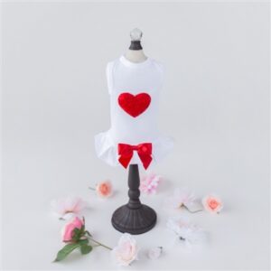 Puff Heart Red Dog Dress