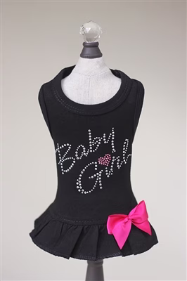Baby Girl Bling Black Dog Dress
