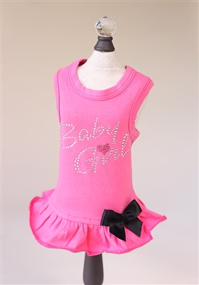 Baby Girl Fuchsia Bling Dog Dress