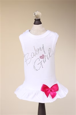 Baby Girl Bling White Dog Dress