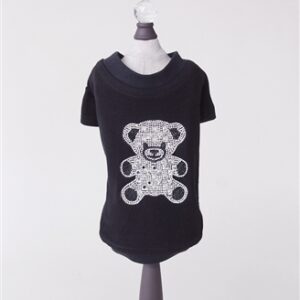 Bling Black Teddy Bear Doggie T-Shirt