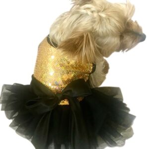 Fufu Tutu Gold Stardust Dog Dress