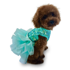 Fufu Tutu Over the Top Seafoam Tricolor Sequin Dog Dress