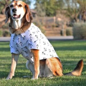 Hawaiian Camp Dog Shirt Anchors Away