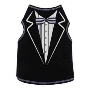 Tuxedo Print Dog Tank