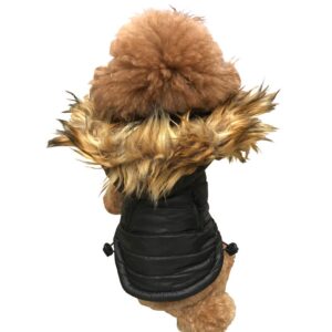 Ski Bunny Puffer with detachable hood Black