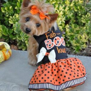 Fab-BOO-lous Halloween Dog Harness Dress