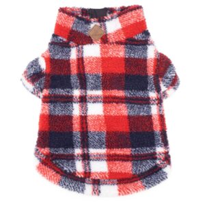 Red Navy Sherpa Dog Fleece