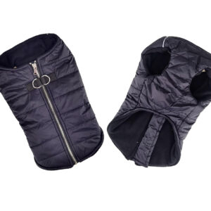 Zip-up Dog Puffer Vest - Black