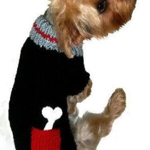 Bone on Board Black Dog Sweater
