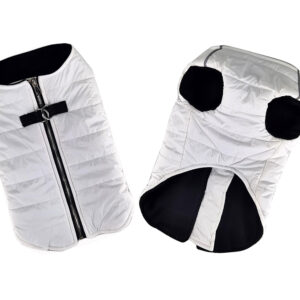 Zip-up Dog Puffer Vest - White