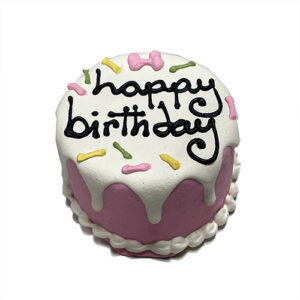 Pink Mini Dog Birthday Cake