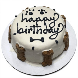 Dog Cakes Personalized with Pets Name White