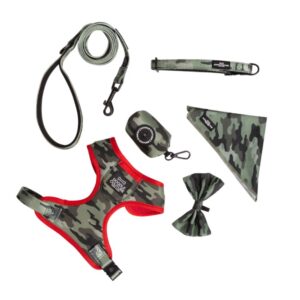 West Point Camo Dog Harness and Leash Set