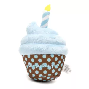 Blue Birthday Cupcake Dog Toy