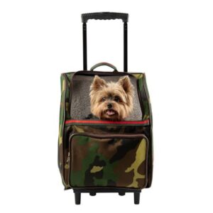 Rio Camo Stripe Rolling Pet Carrier 3 in 1