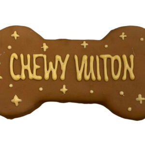 Brown Chewy Vuiton Bone Dog Treat